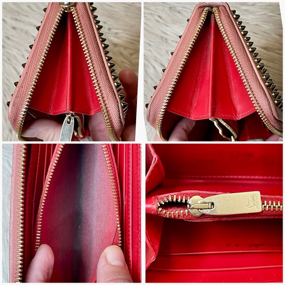 SOLD🔥Authentic CHRISTIAN LOUBOUTIN Panettone spike Zip around wallet - Picture 11 of 15